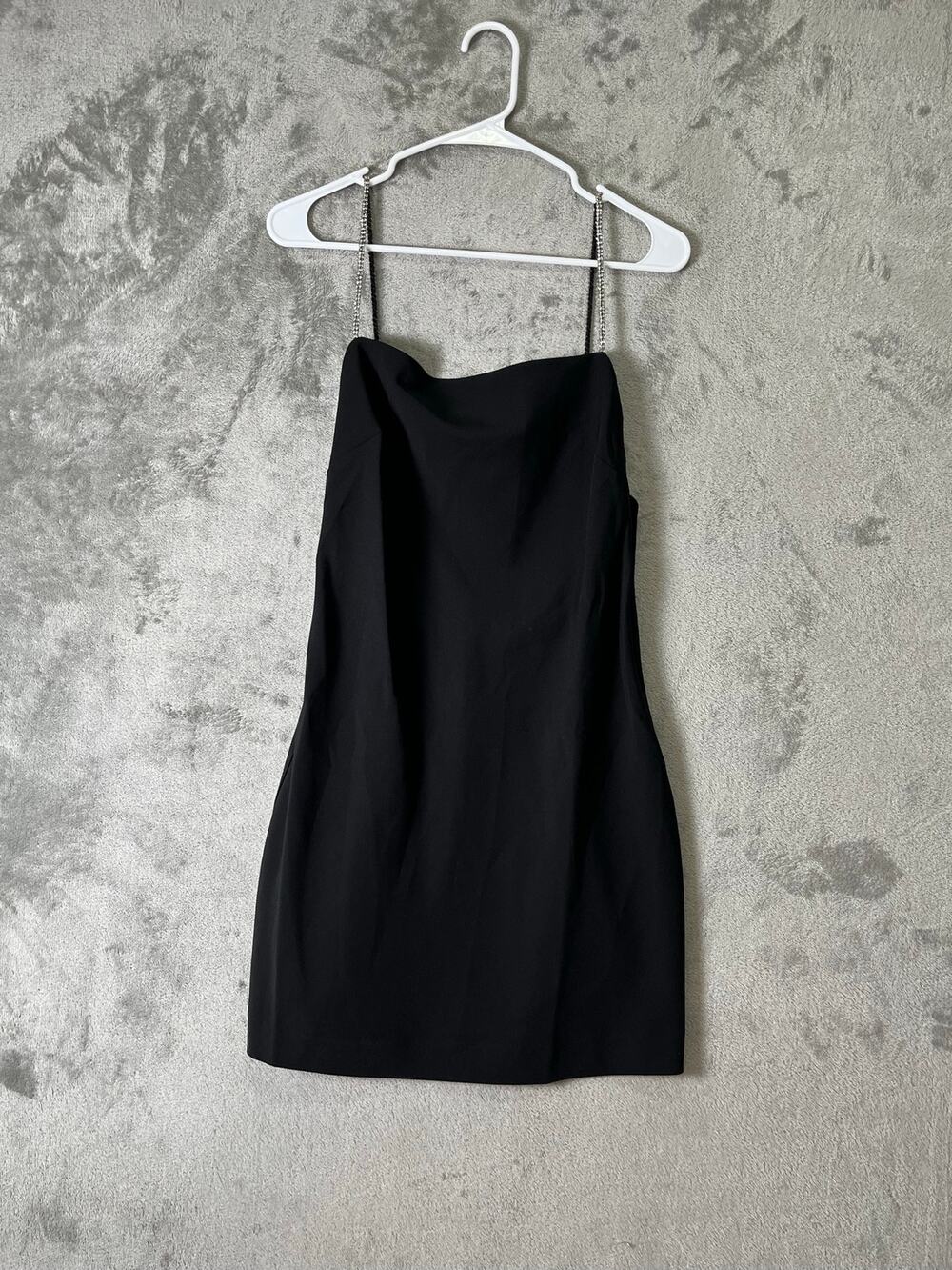 NBD Hollywood & Vine Mini Dress Black Crystal Embellished Straps Backless Party